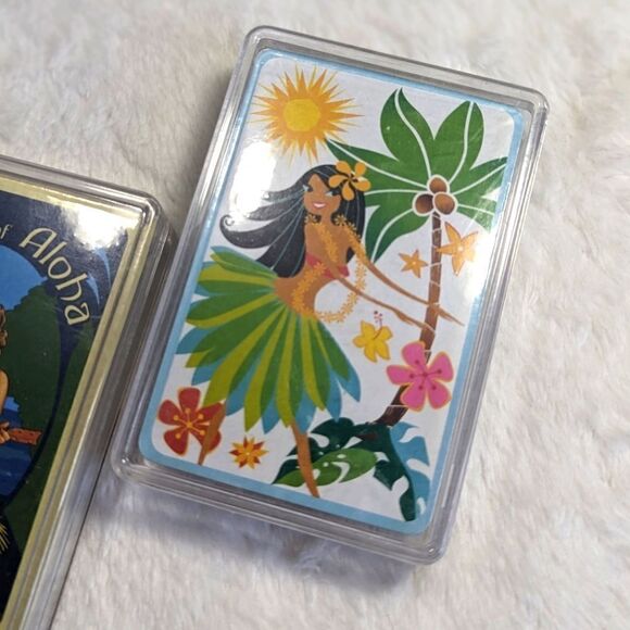 NIB 2 Decks Hawaiian Themed Playing Cards - Hula Dancers - Picture 4 of 7